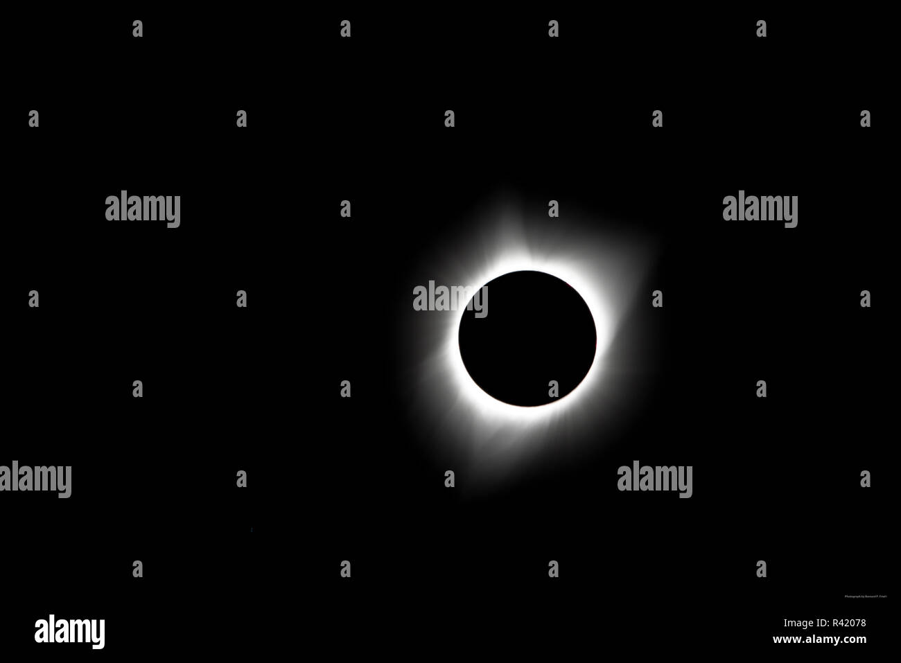 Ee.Uu., Wyoming, Glendo, Eclipse Solar Foto de stock