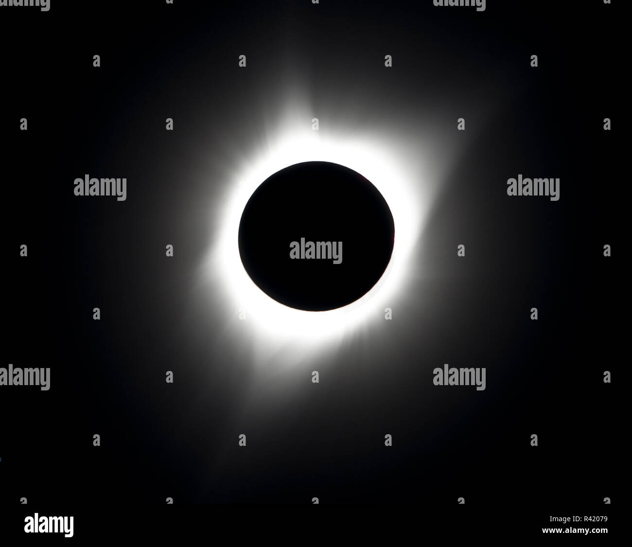 Ee.Uu., Wyoming, Glendo, Eclipse Solar Foto de stock