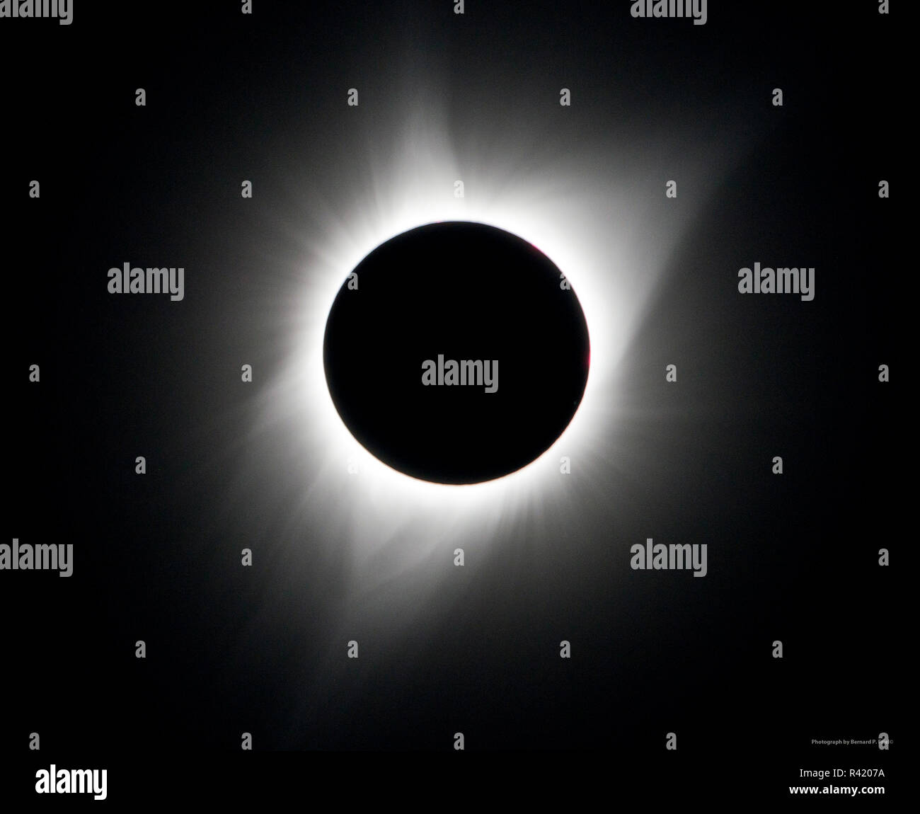 Ee.Uu., Wyoming, Glendo, Eclipse Solar Corona Foto de stock