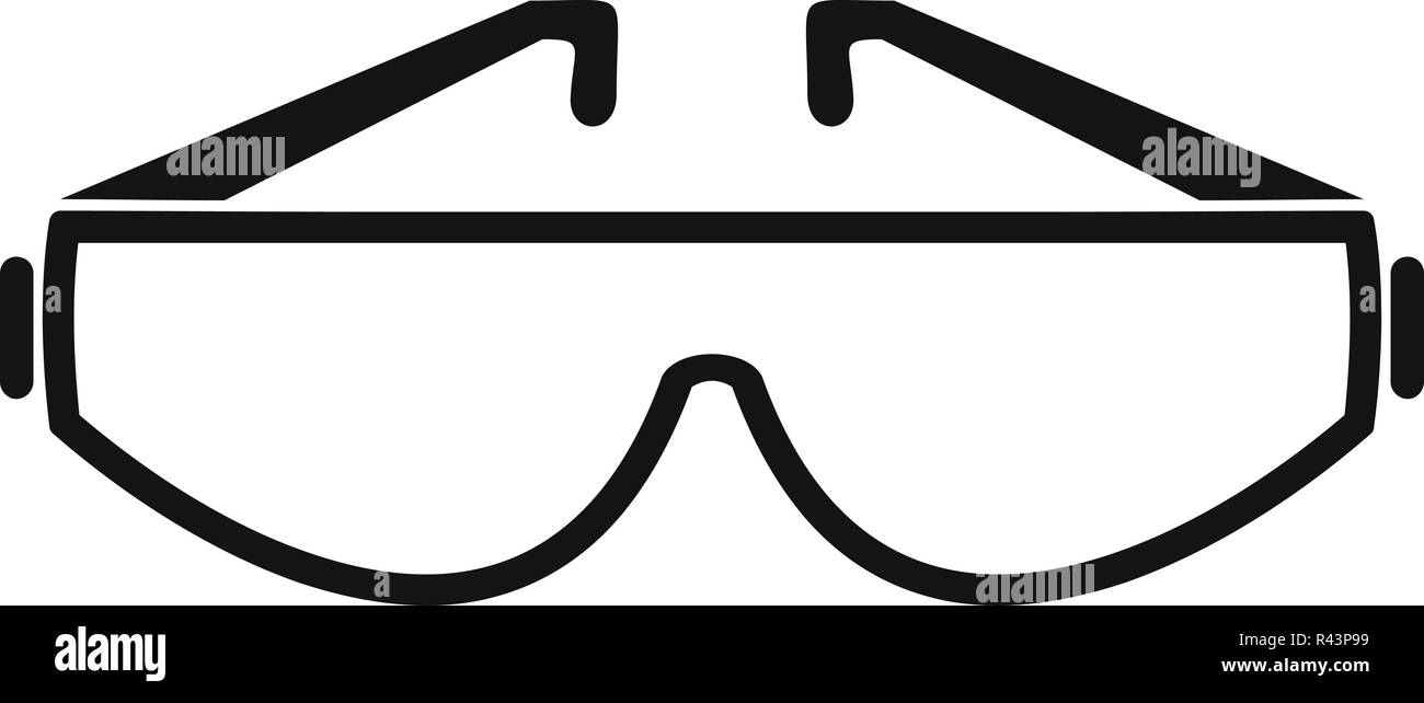 Icono de gafas de seguridad. Simple ilustración de gafas de seguridad icono  vectoriales para diseño web aislado sobre fondo blanco Imagen Vector de  stock - Alamy