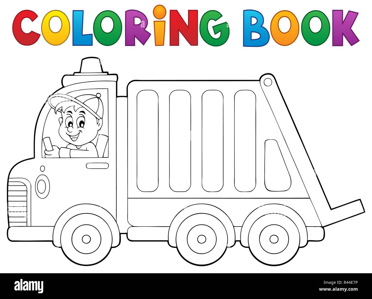 Libro Para Colorear De Camiones De Recoleccion De Basura