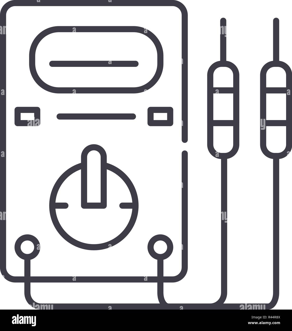 Icono de la línea de instrumentos de medida concepto. Instrumentos de medición  lineal de vectores ilustración, símbolo, signo Imagen Vector de stock -  Alamy