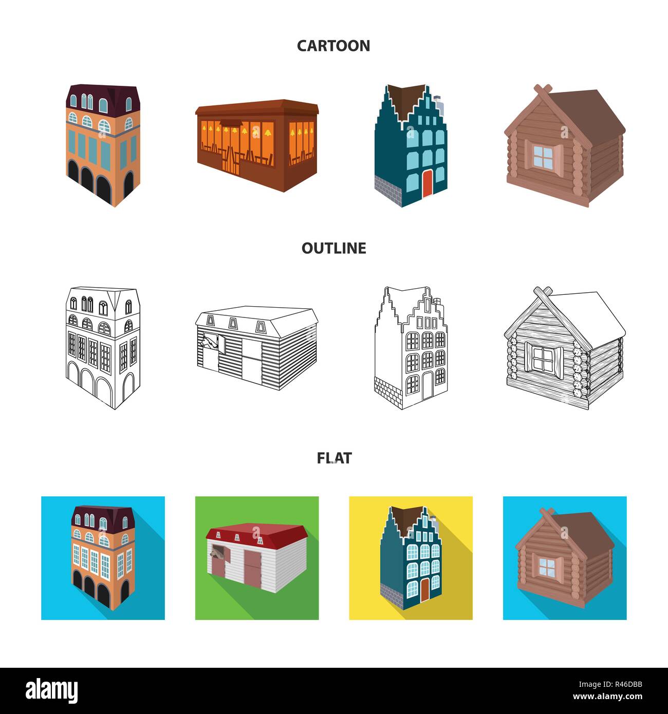 Casa Residencial en estilo inglés, una cabaña con vitrales, una cafetería edificio, una cabaña de madera. Architectura y edificio icono de colección Imagen Vector de stock - Alamy Casa Residencial en estilo inglés, una cabaña con vitrales, una cafetería edificio, una cabaña de madera. Architectura y edificio icono de colección Imagen Vector de stock - Alamy