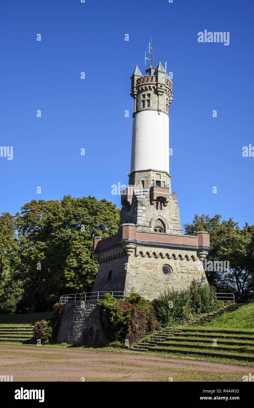 Harkortturm, torre de observación, monumento industrial, Wetter an der Ruhr, Renania del Norte-Westfalia, Alemania Foto de stock