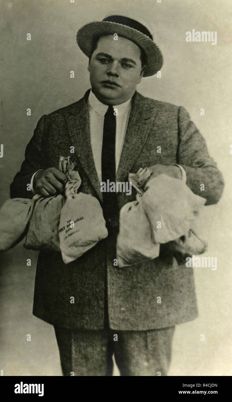 El actor norteamericano Roscoe Conkling "fatty" Arbuckle, 1920 Foto de stock