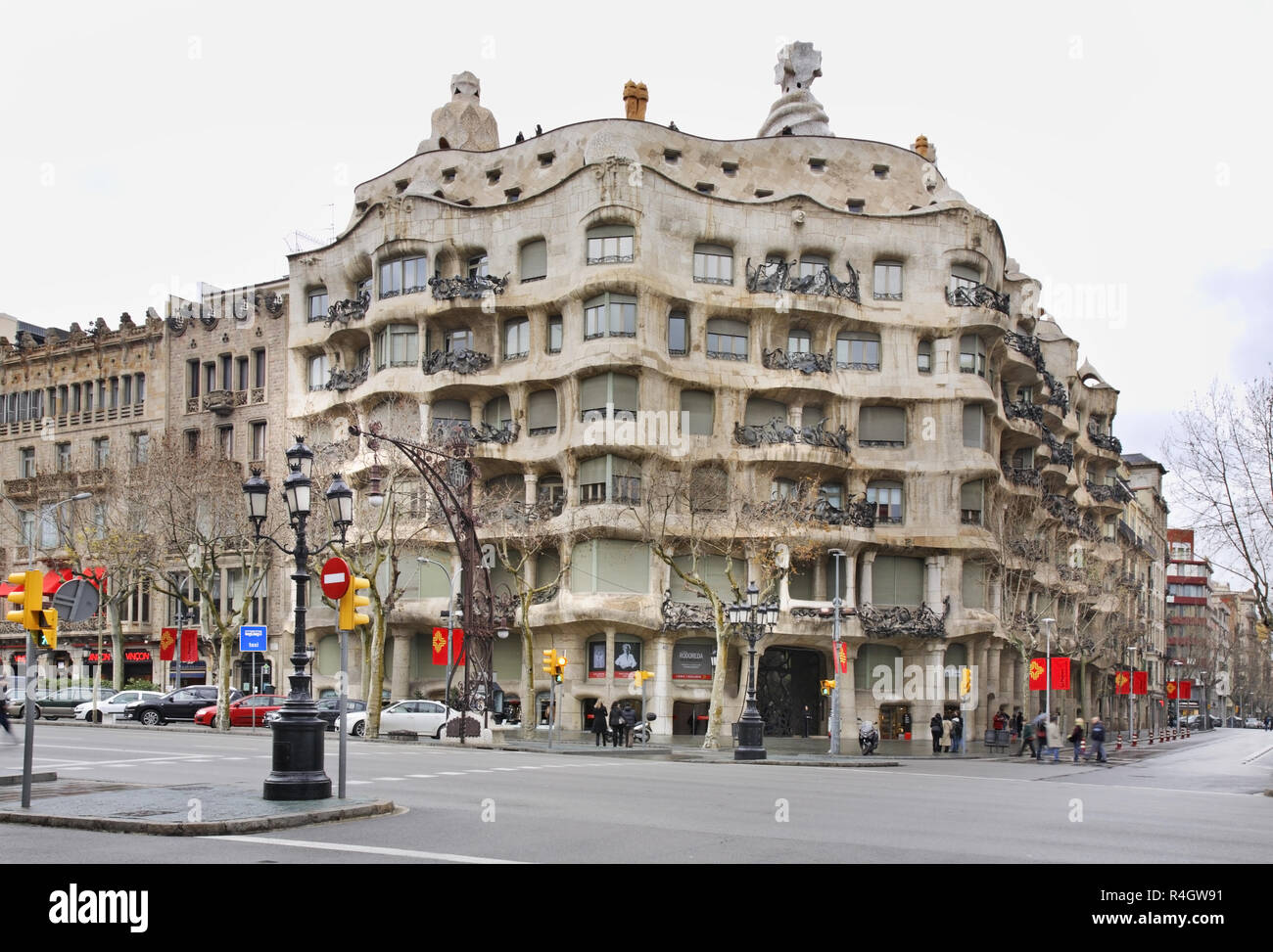 La Avinguda Diagonal de Barcelona. España Foto de stock