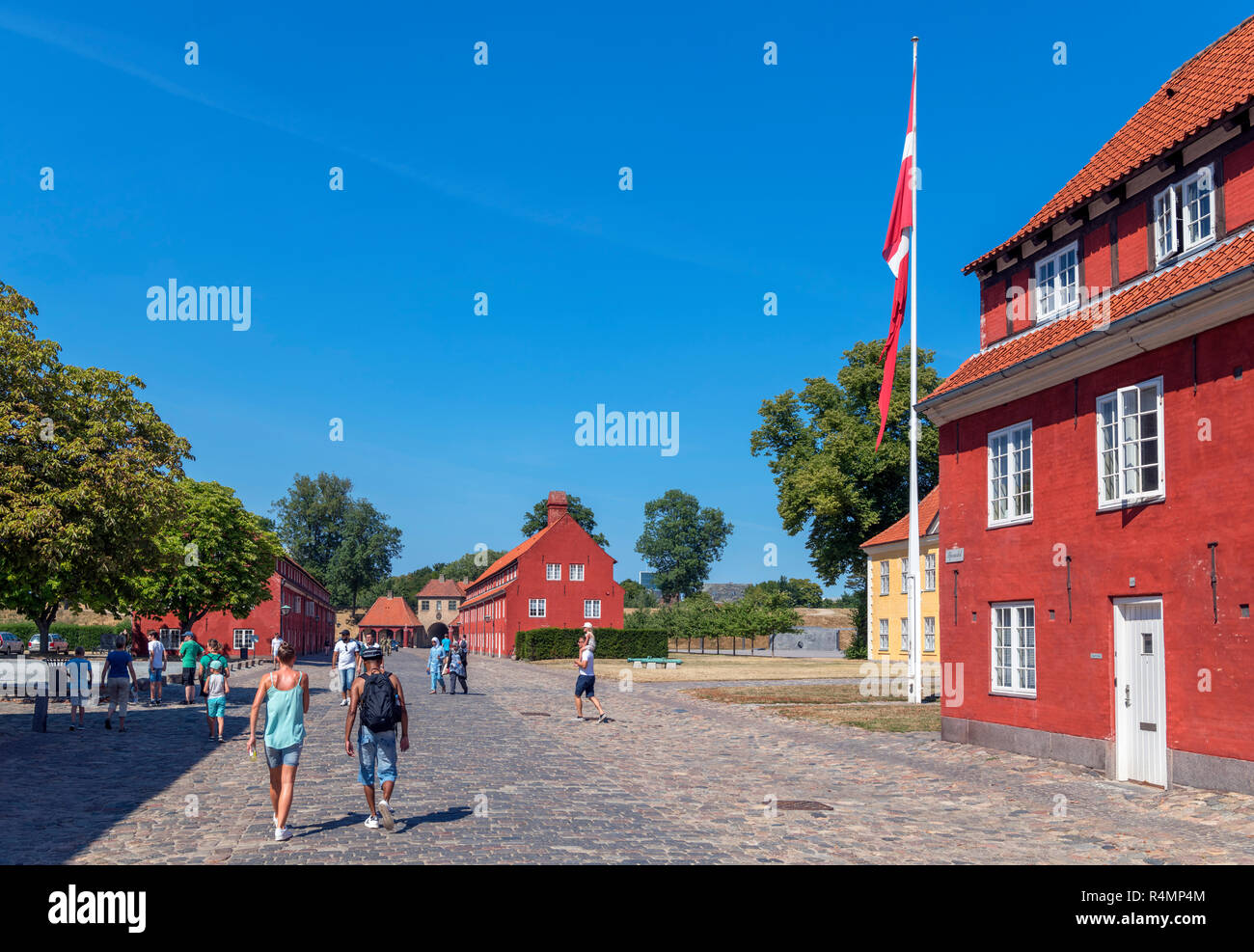 Los cuarteles del ejército en el Kastellet (Ciudadela), Copenhague, Dinamarca Foto de stock