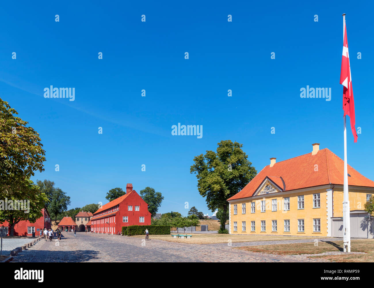 Los cuarteles del ejército en el Kastellet (Ciudadela), Copenhague, Dinamarca Foto de stock