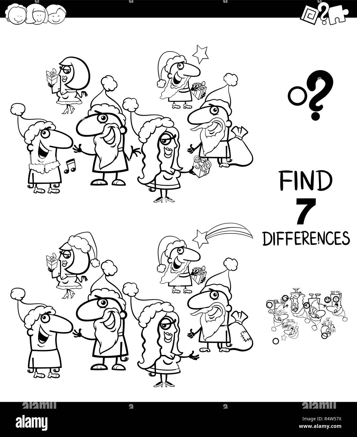Ilustración caricatura en blanco y negro de encontrar ...