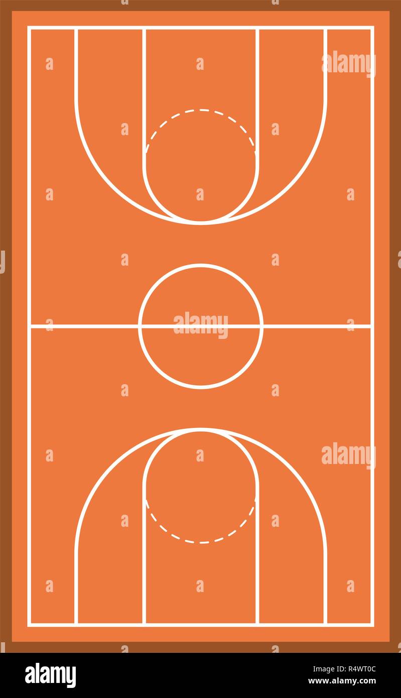 Símbolo de campo de juego de baloncesto Imagen Vector de stock - Alamy