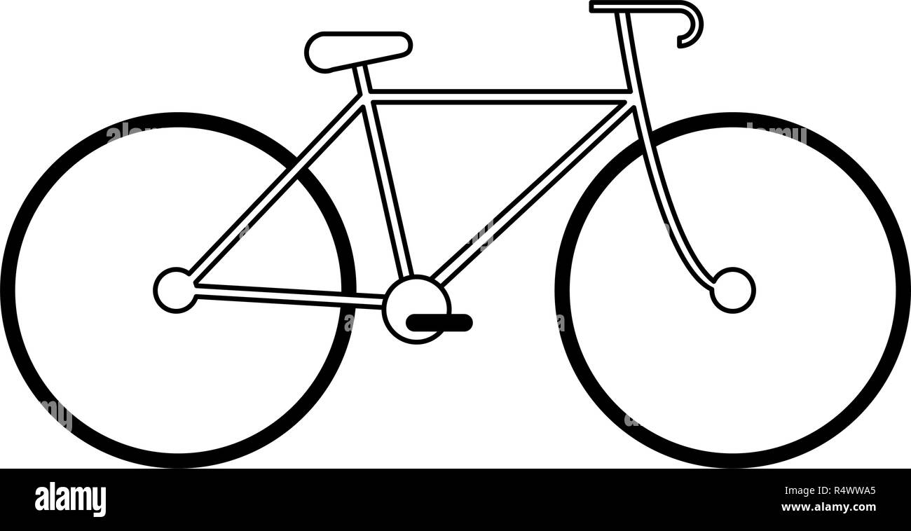 Bicicleta en caricatura Imágenes de stock en blanco y negro - Alamy