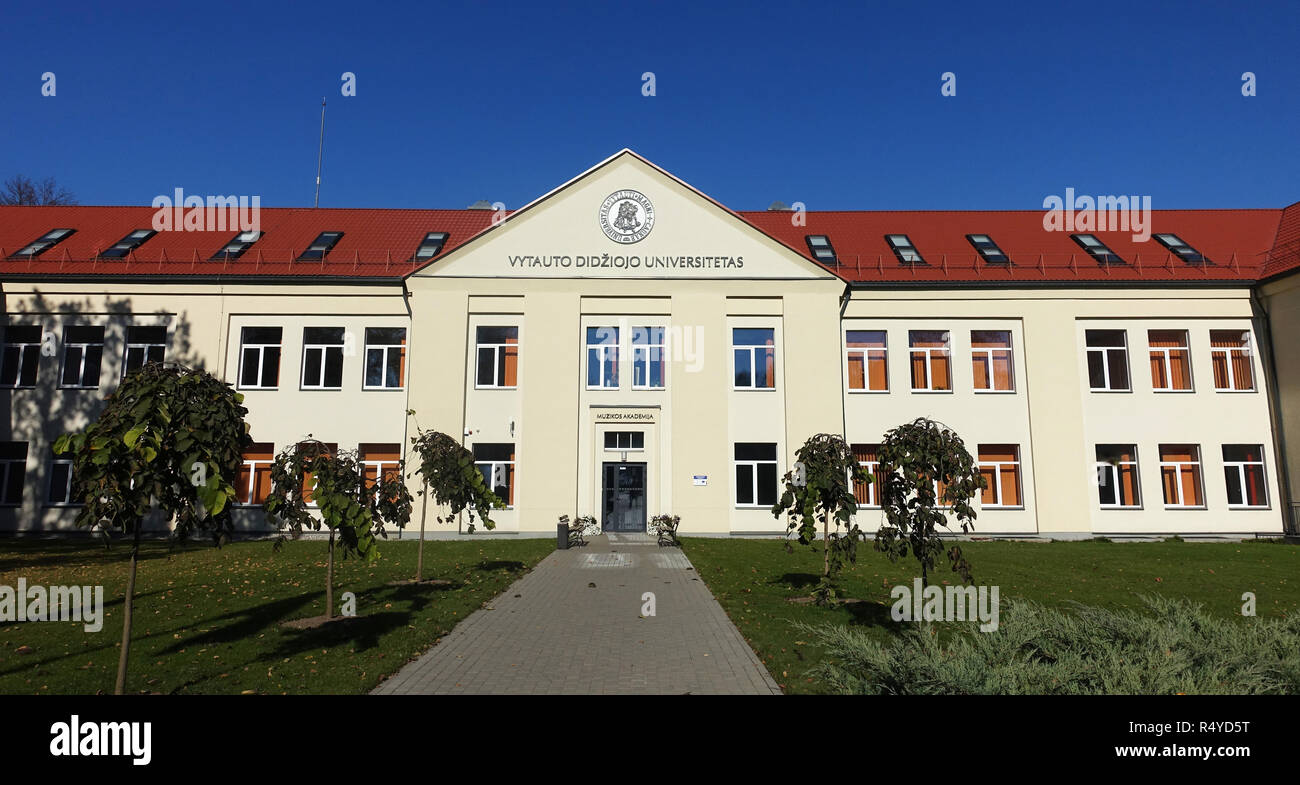 Academia de Música en Kaunas, Lituania, Europa Foto de stock
