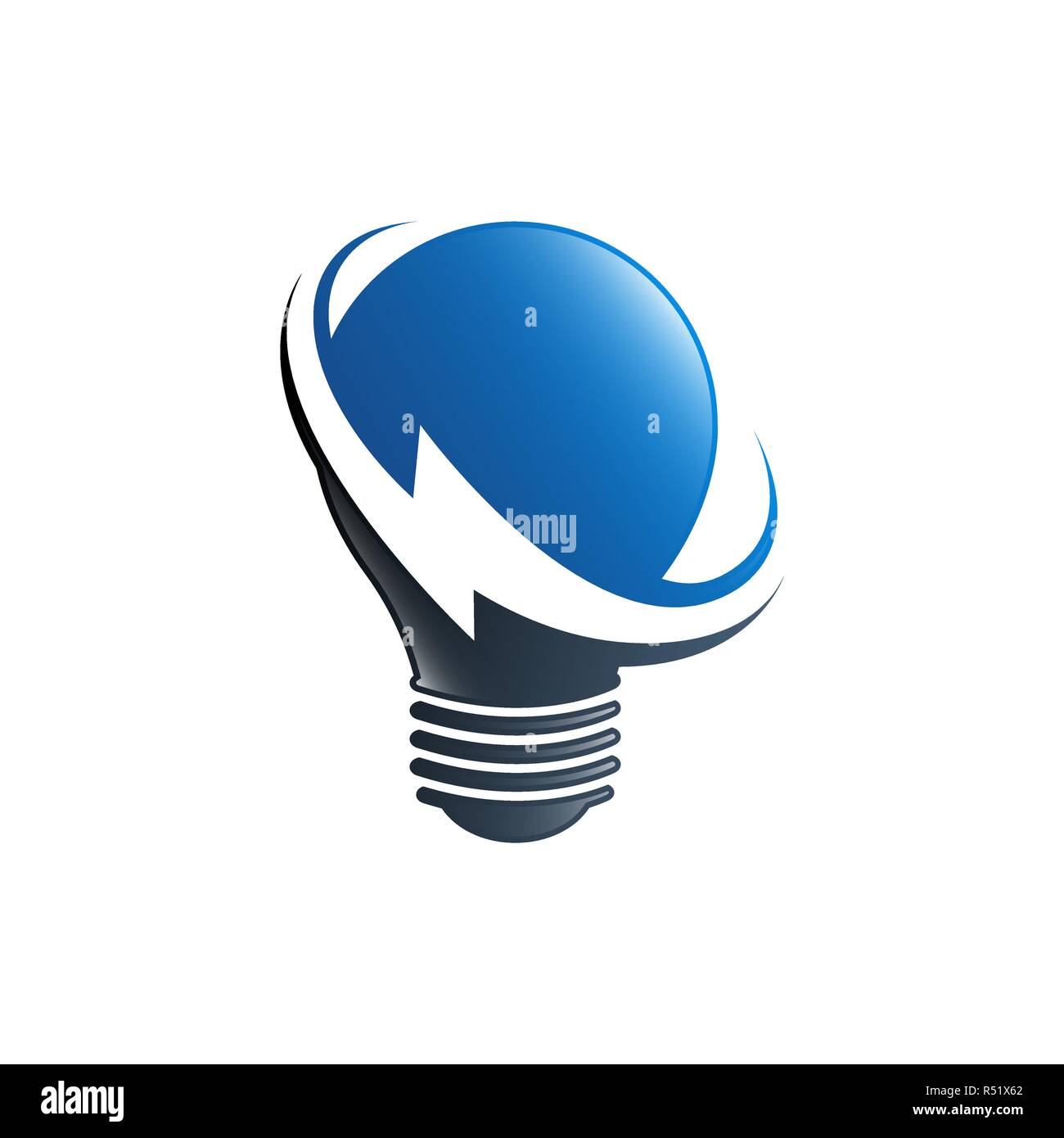Bombilla eléctrica lámpara logotipo. innovación idea símbolo de  electricidad Imagen Vector de stock - Alamy