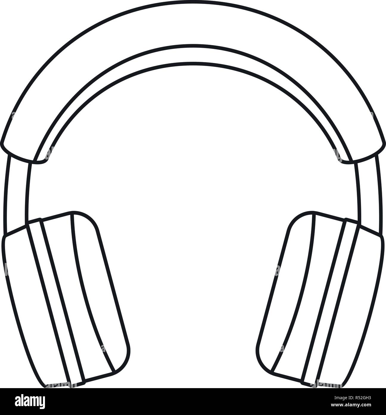 Icono de auriculares para DJ. Simple ilustración de auriculares DJ icono  vectoriales para diseño web aislado sobre fondo blanco Imagen Vector de  stock - Alamy