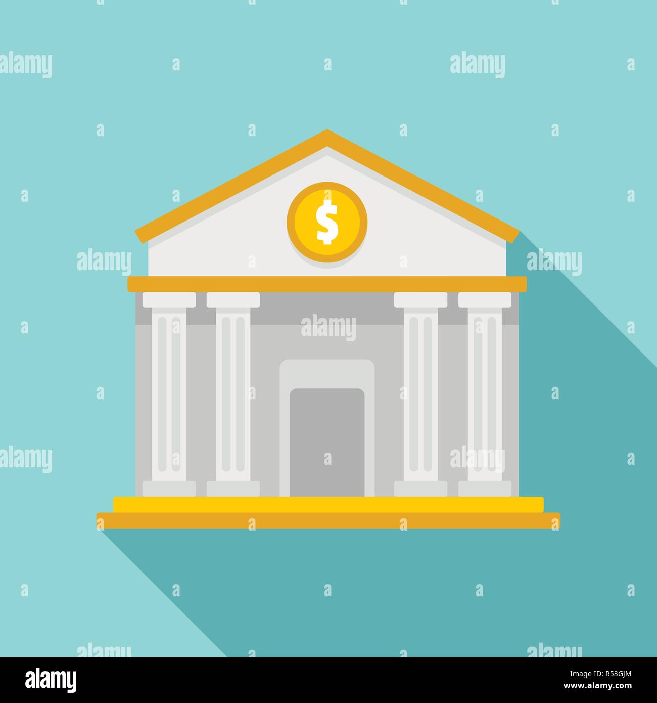 Money Bank icono. Ilustración plana de dinero banco icono vectoriales para diseño web Ilustración del Vector