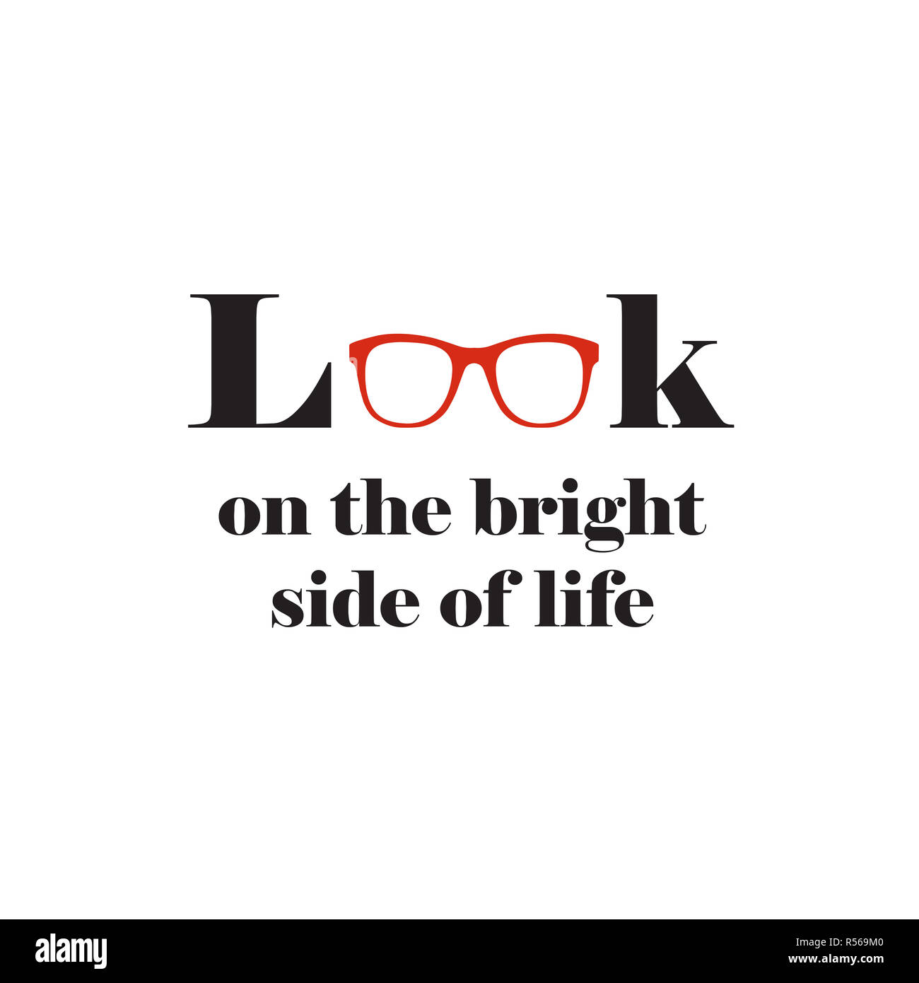 Arte De Pared Motivacional Sobre Cotizacion Mirando El Lado Positivo De La Vida Foto Imagen De Stock 226947392 Alamy