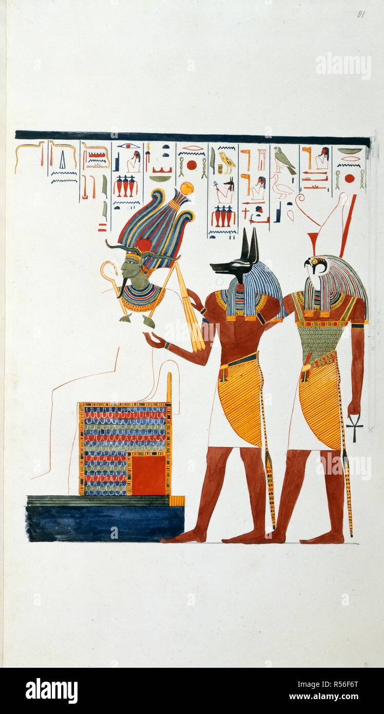 Dibujo de una tumba egipcia. Colecciones egipcias. Vol. IX. Egipto