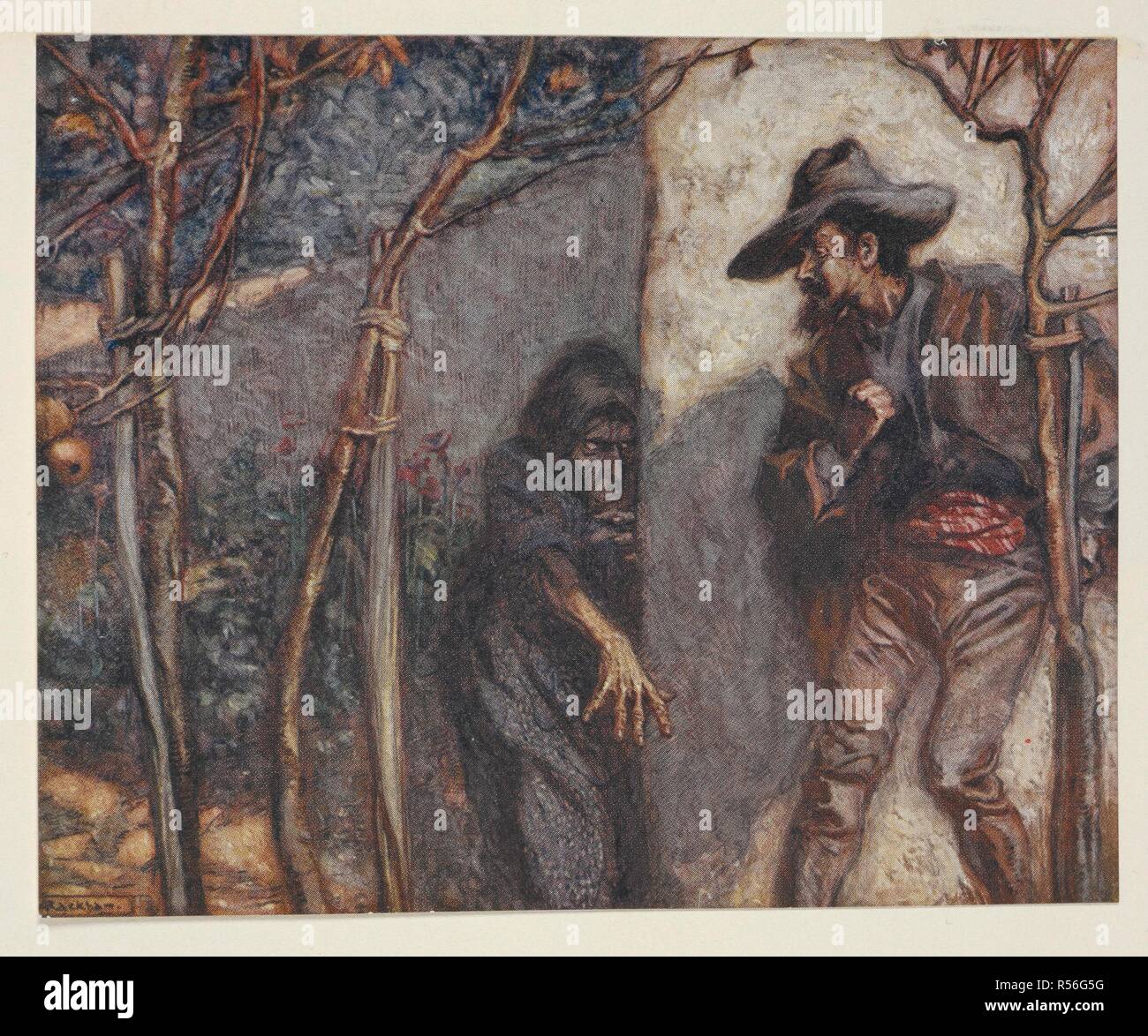 Ilustración de Rumpelstiltskin. Los cuentos de hadas de los hermanos