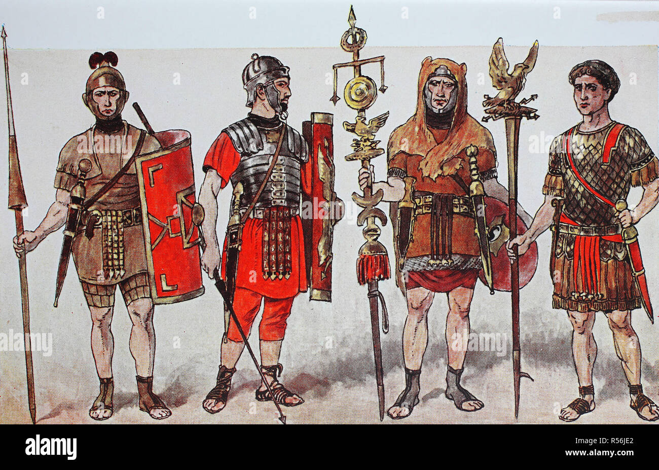 La moda, la indumentaria histórica en Italia, Roma, los ejércitos y la  esgrima de la época imperial, ilustración, Italia Fotografía de stock -  Alamy