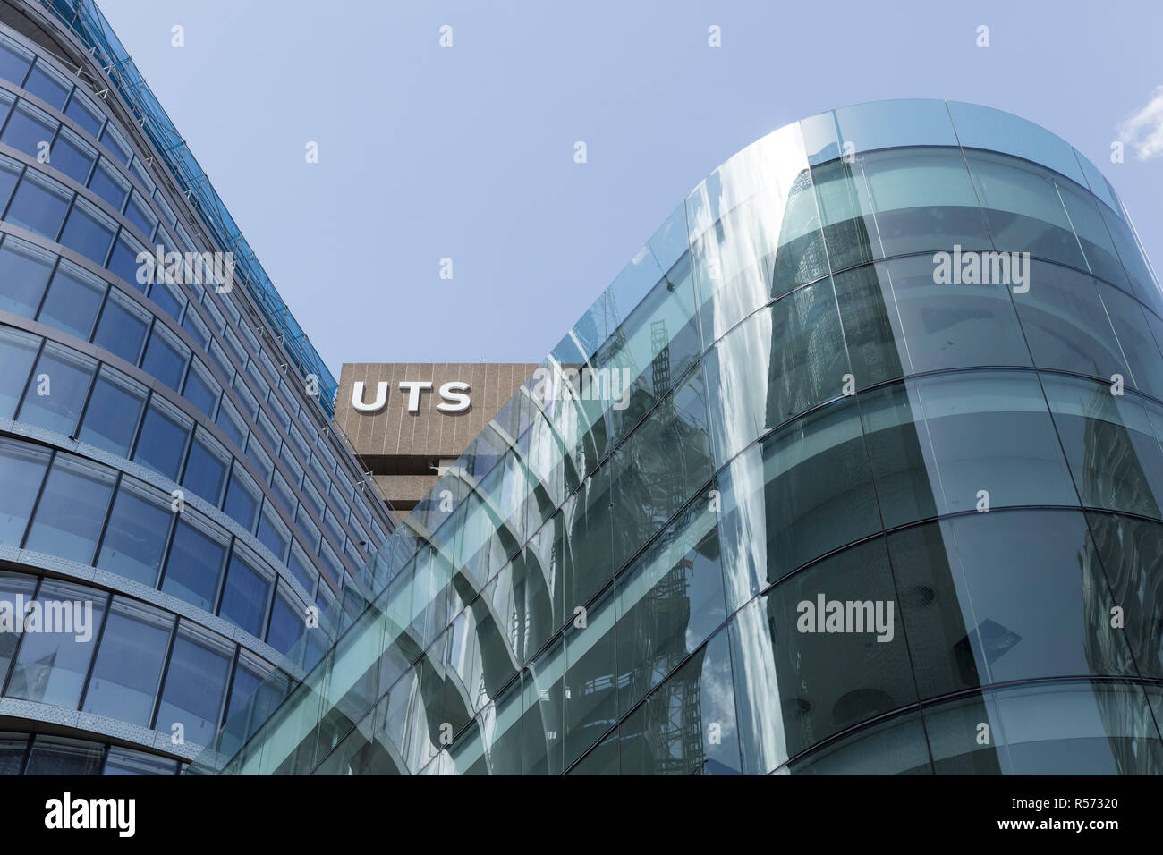 El nuevo edificio Central UTS que forman el centro de la vida estudiantil en la Universidad de Tecnología de Sydney cuando se inaugure en 2019 Foto de stock