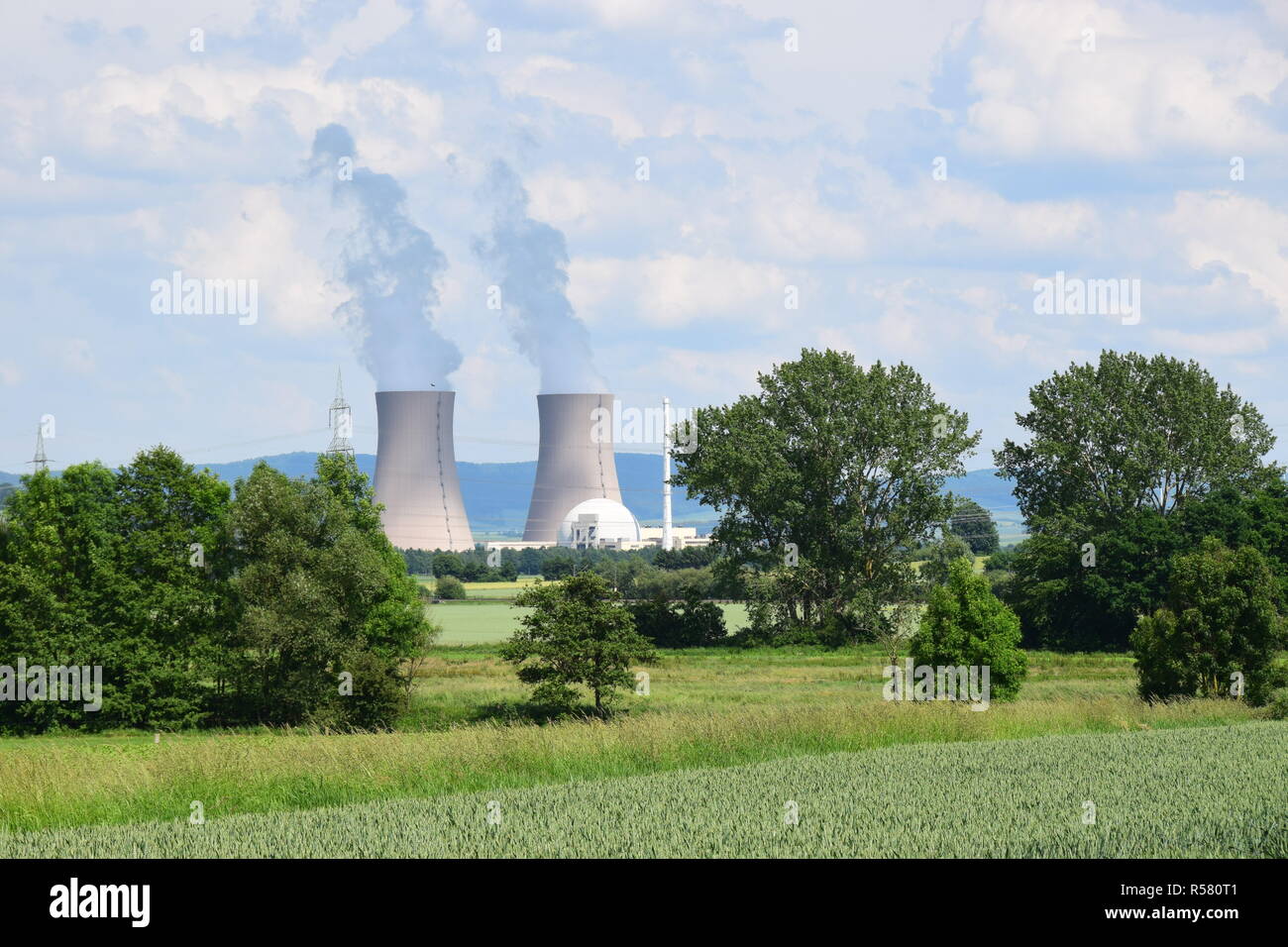 Las plantas de energía nuclear grohnde Foto de stock