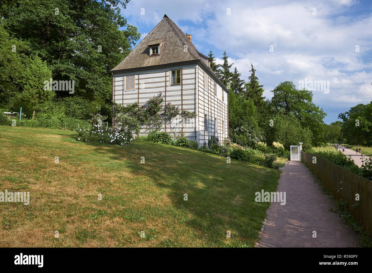 Goethe Garden House en el parque del ILM, Weimar, Turingia Foto de stock