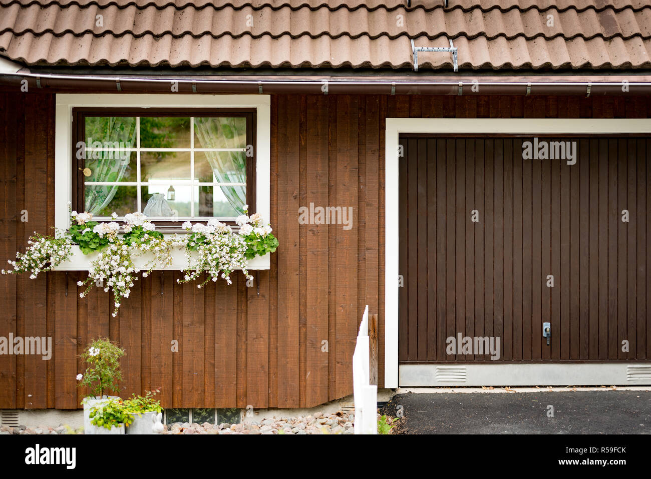 Casa tradicional en Suecia, Europa Foto de stock