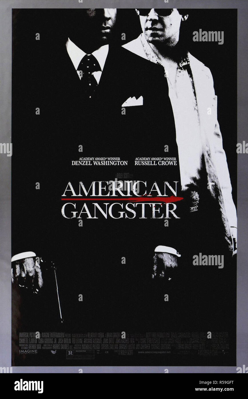 American Gangster póster de película original Fotografía de stock Alamy