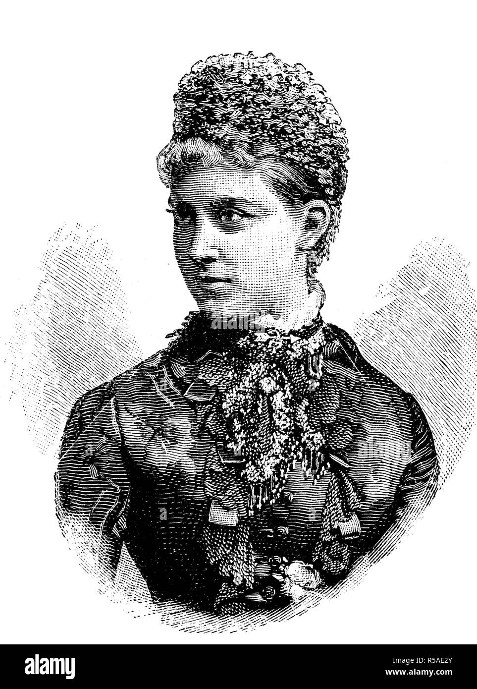 La Princesa Charlotte de Prusia, Victoria Elisabeth Augusta Charlotte de Prusia, 1860-1919, la hija mayor de la Alemana posterior Foto de stock