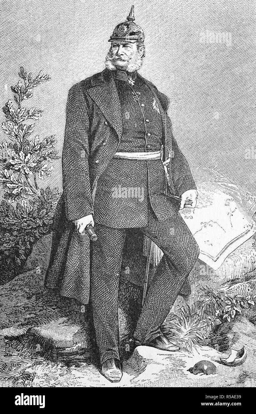 William I., William Frederick Louis de Hohenzollern, 1797-1888, lo que el rey de Prusia y del primer emperador alemán como un terrateniente Foto de stock