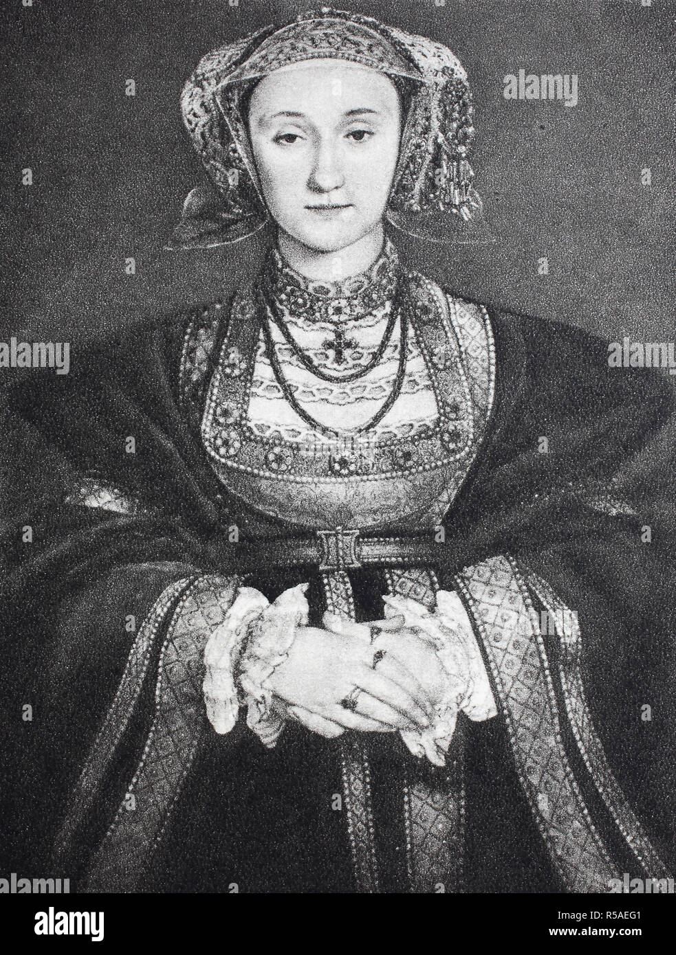 La moda durante la Reforma en Inglaterra, en la época de Enrique VIII,  xilografía, Inglaterra Fotografía de stock - Alamy
