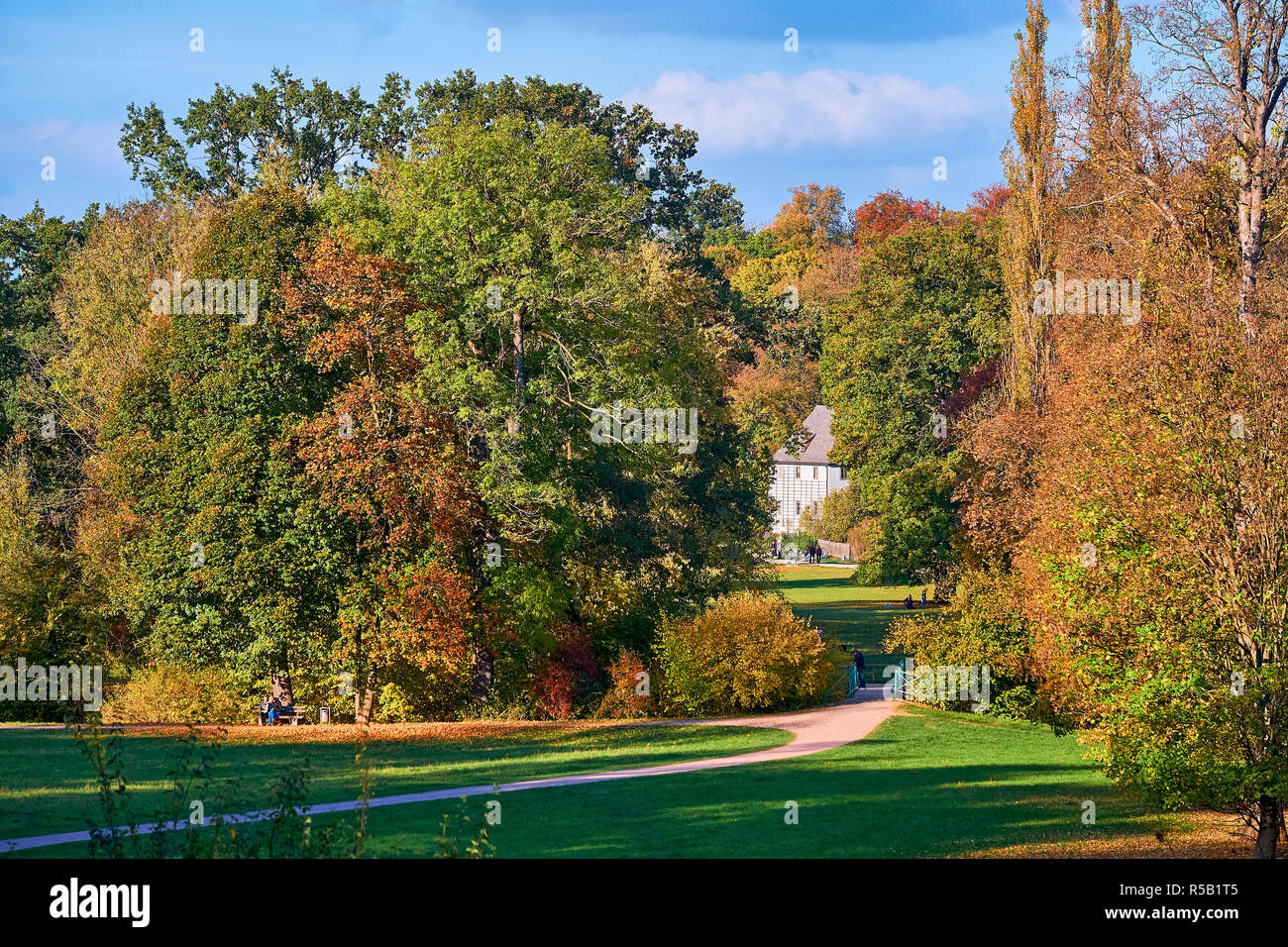 Goethe Garden House en el parque del ILM, Weimar, Turingia, Alemania Foto de stock