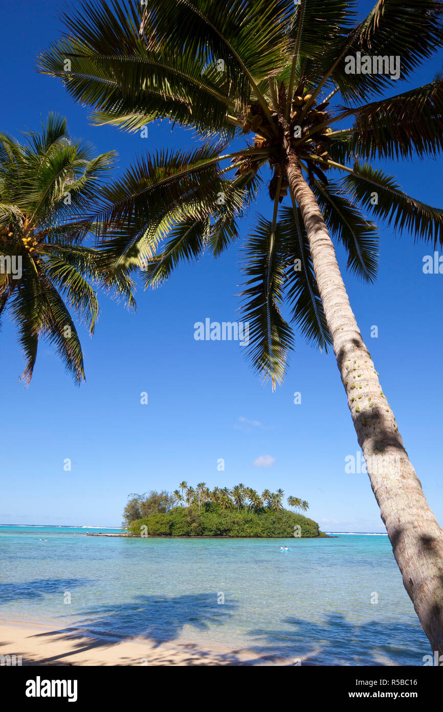 Muri Beach, Rarotonga, Islas Cook, Pacífico Sur Foto de stock