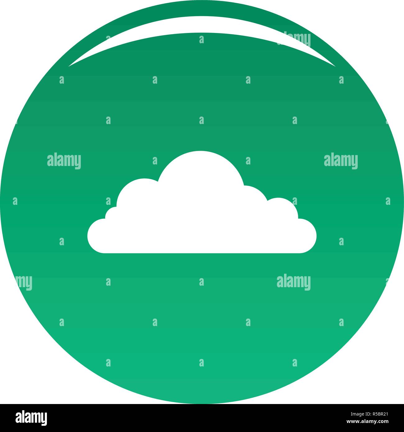 Icono de nube Cumulonimbus. Simple ilustración de cumulonimbus cloud vector icono para cualquier diseño verde Ilustración del Vector