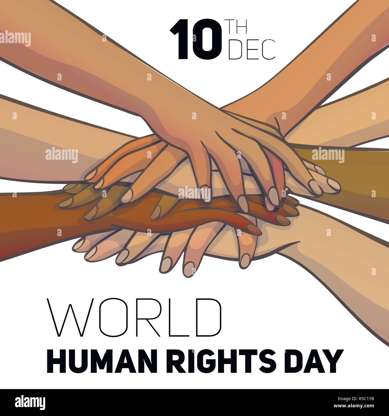 El día mundial de los derechos humanos concepto de fondo. Ilustración de dibujos  animados el día mundial de los derechos humanos concepto vector fondo para  diseño web Imagen Vector de stock -