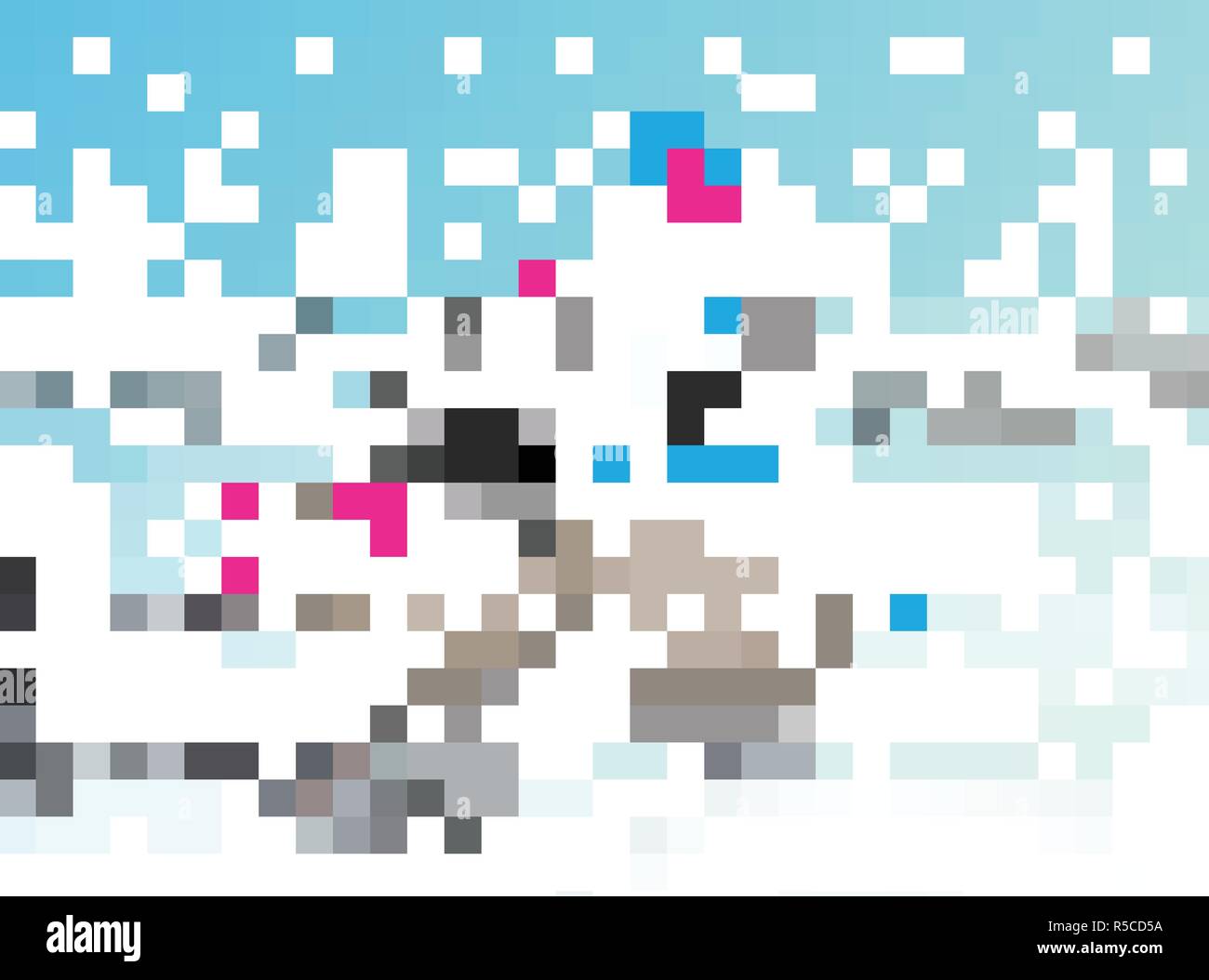 Dos lindos búhos con gorro de punto y bufanda en un paraíso invernal de  fondo. Paisaje en tonos pastel, con la caída de copos de nieve Imagen  Vector de stock - Alamy