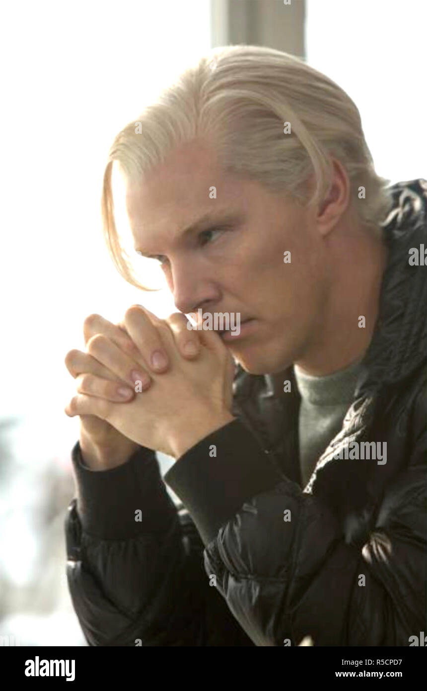 La Quinta ESTATE 2013 película de DreamWorks con Benedict Cumberbatch como Julian Assange Foto de stock