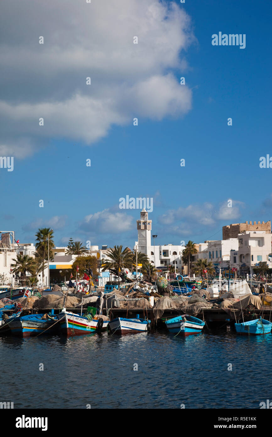 Túnez, Túnez, Costa Central de Mahdia, Town port Foto de stock