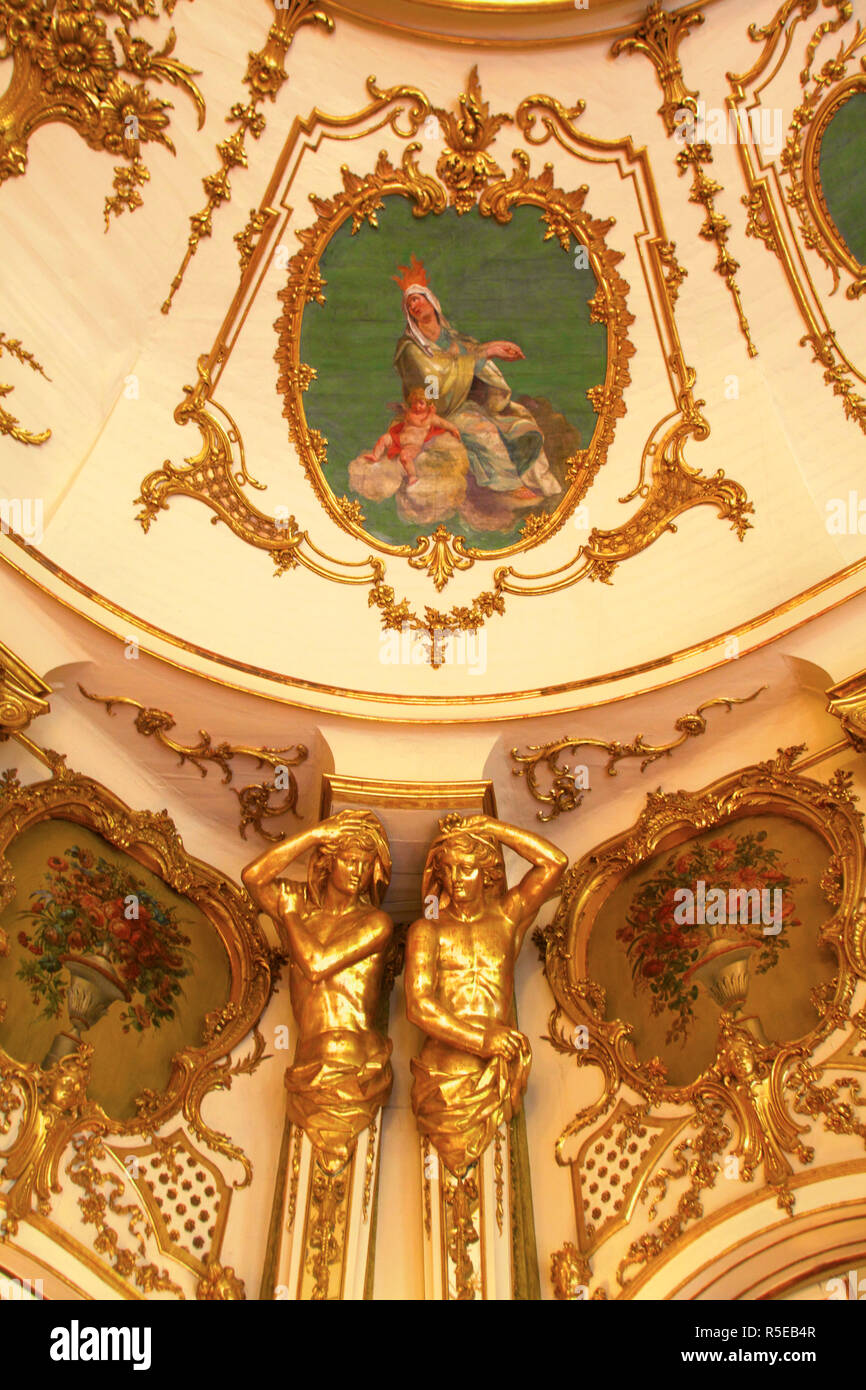 Salón de baile, el Palacio de Queluz, Lisboa, Portugal Foto de stock