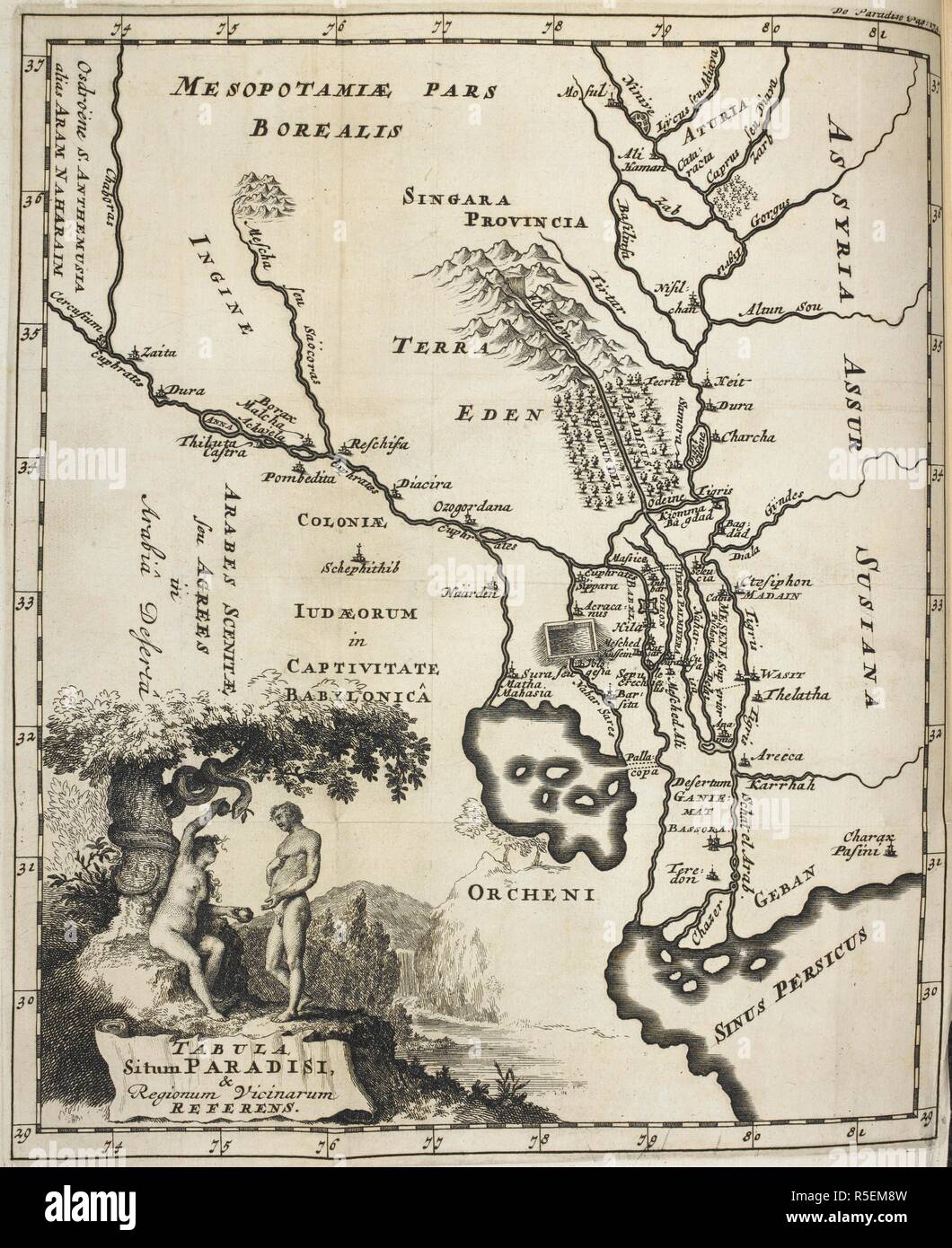Mapa del huerto del eden fotografías e imágenes de alta resolución - Alamy