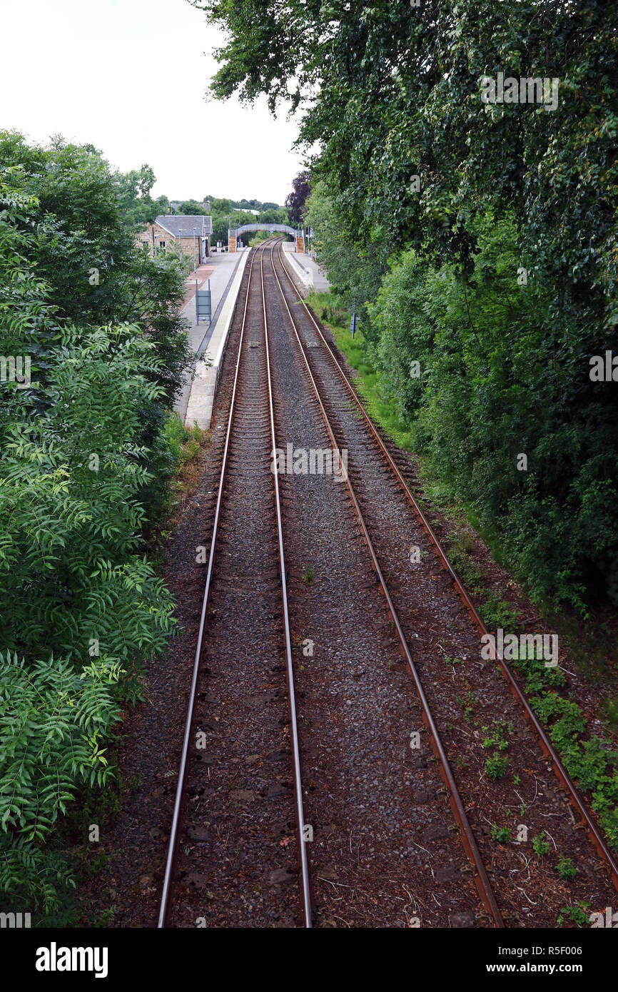 Las vías de ferrocarril vía férrea. Foto de stock