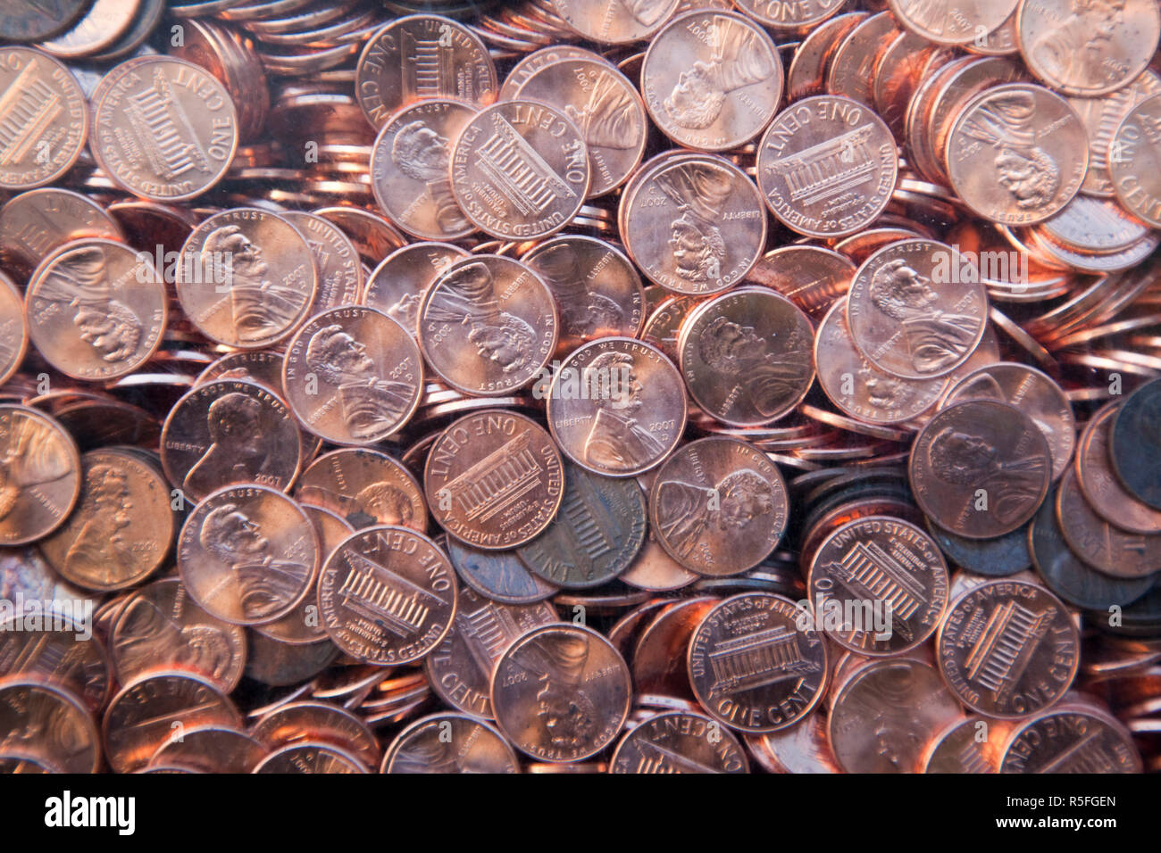 Jackson, Mississippi, Estados Unidos, Memorial a los desaparecidos, Penny monedas representando la vida humana Foto de stock