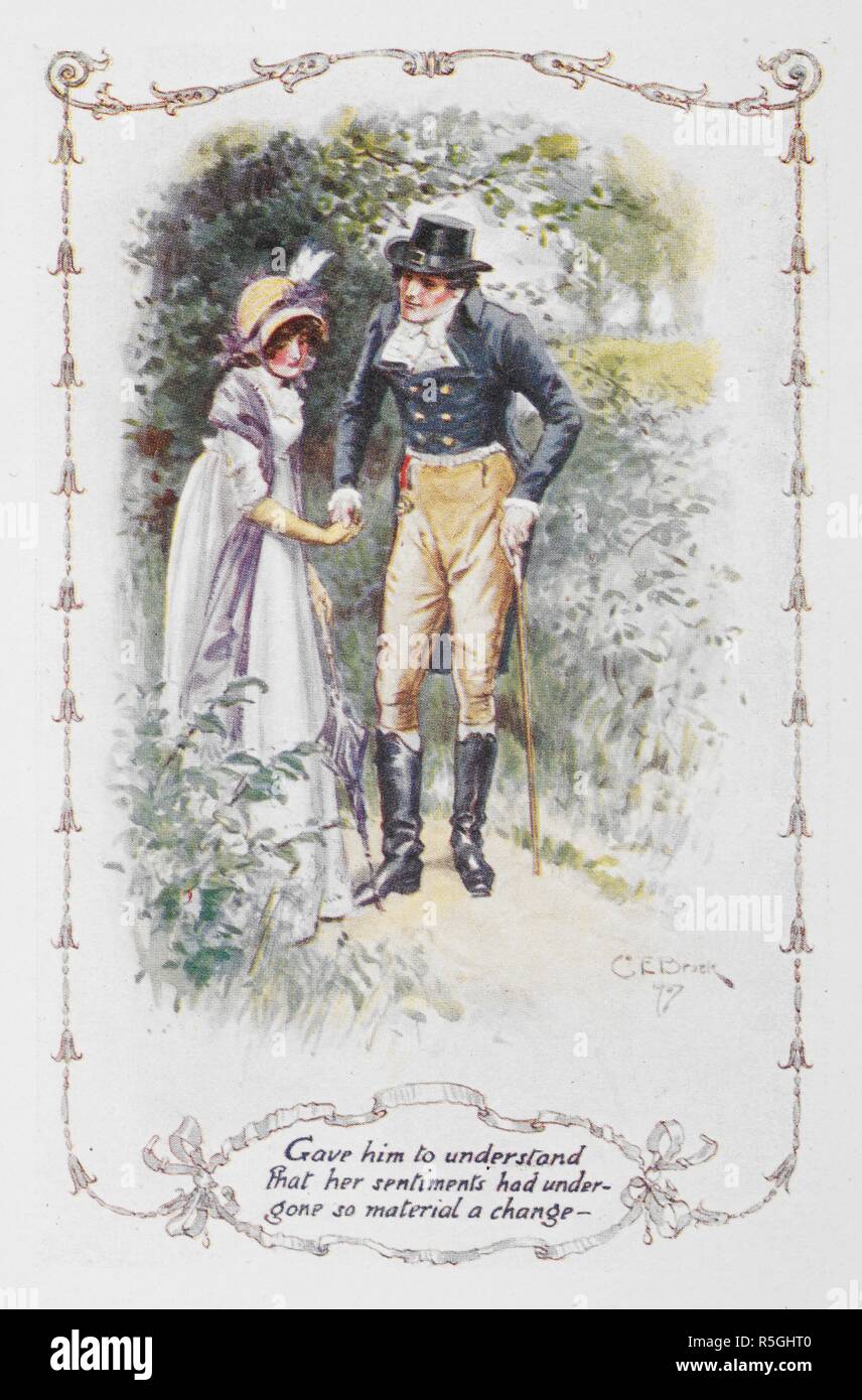 Le dio a entender que sus sentimientos habían experimentado un cambio tan  importante". Elizabeth Bennet y el Sr. Darcy. Ilustración de "Orgullo y  prejuicio", la novela de Jane Austen. Orgullo y prejuicio.