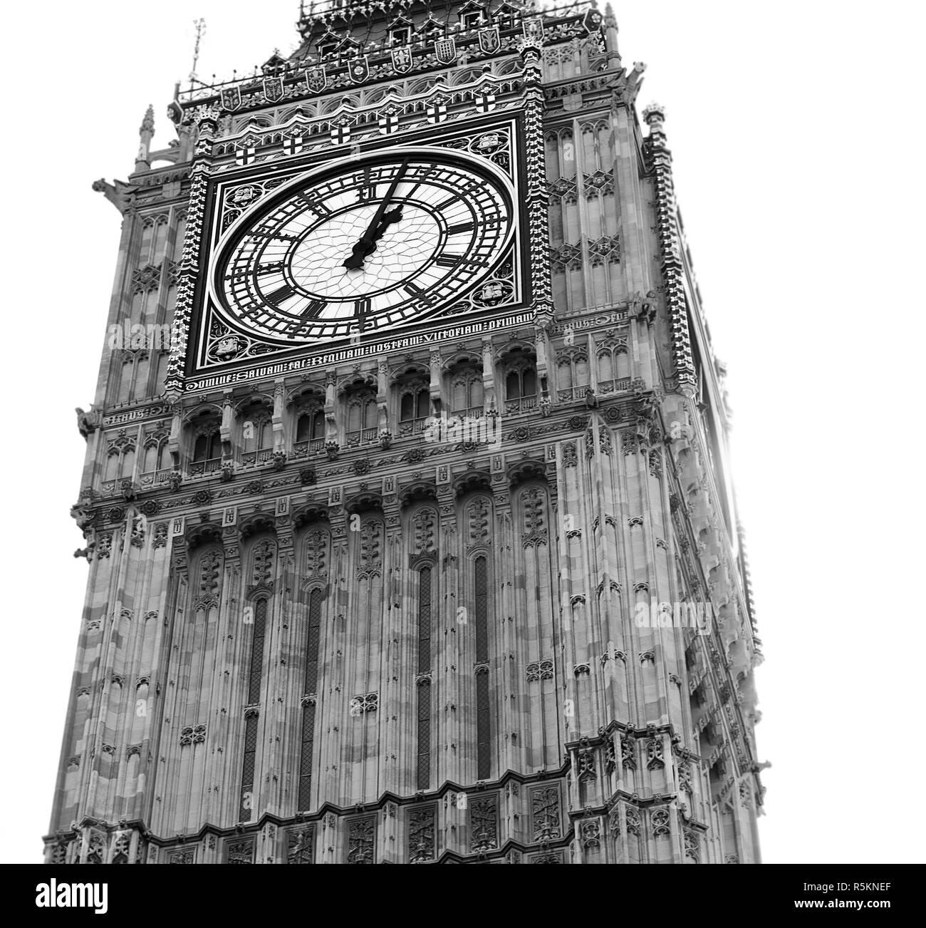 Torre del reloj Big Ben de Londres aislado Foto de stock