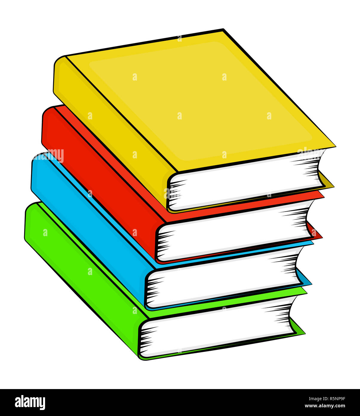 Una pila de libros de dibujos animados símbolo vectorial diseño. Bonita  ilustración aislado sobre fondo blanco Fotografía de stock - Alamy