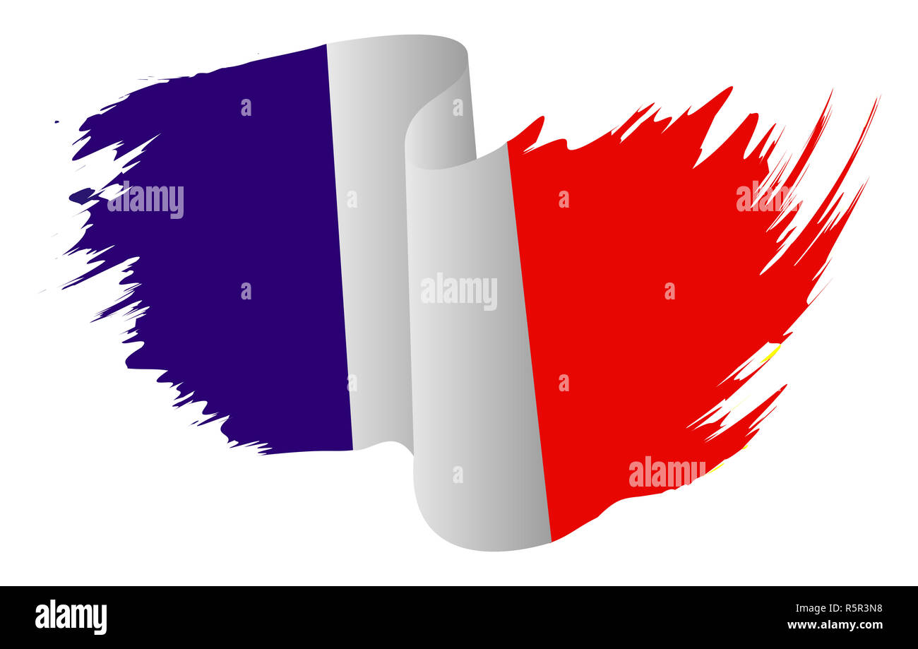Francia Bandera Simbolo Vectorial Diseno Bandera Francesa Ilustracion En Color Aislado Sobre Fondo Blanco Fotografia De Stock Alamy