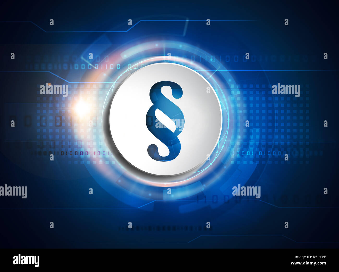 Icono de párrafo sobre fondo digital Foto de stock