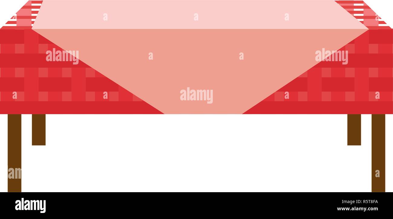 Mesa con mantel sobre fondo blanco, ilustración vectorial Imagen Vector de  stock - Alamy