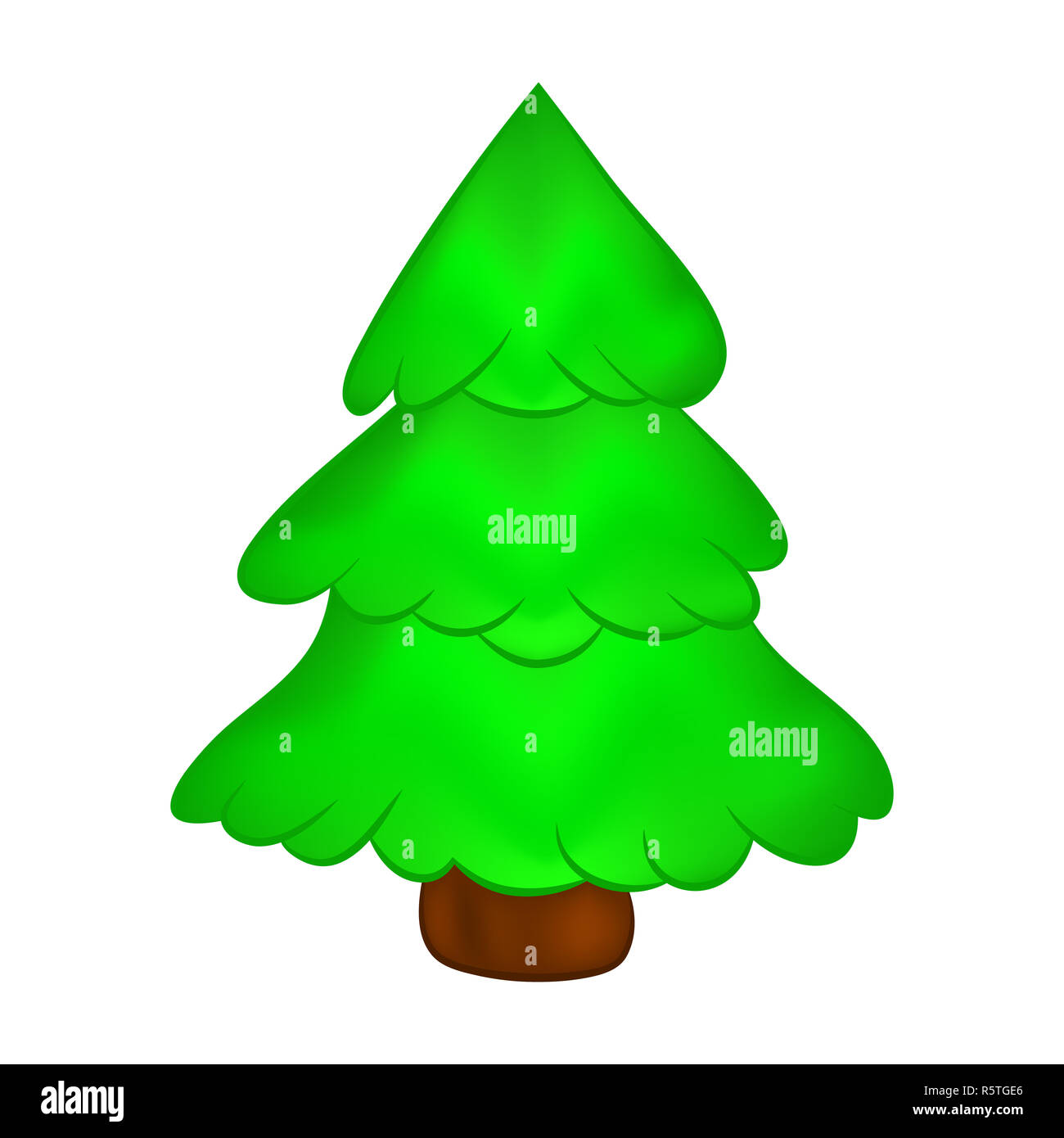 Árbol de Navidad, dibujos animados diseño de tarjeta, icono, símbolo.  Ilustración vectorial de invierno aislado sobre fondo blanco Fotografía de  stock - Alamy