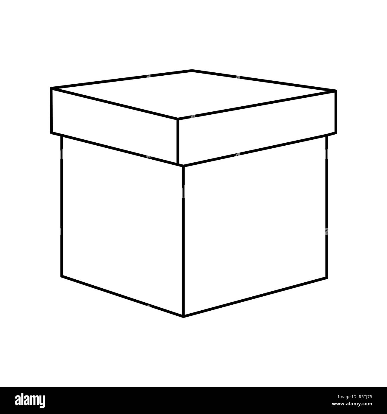 Caja de regalo de navidad silueta, icono, símbolo, diseño. ilustración  vectorial aislado sobre fondo blanco Fotografía de stock - Alamy